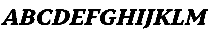 TT Norms Pro Serif Trl XBd It Font UPPERCASE