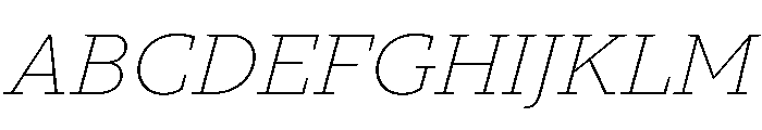 TT Norms Pro Serif Trl XLt It Font UPPERCASE