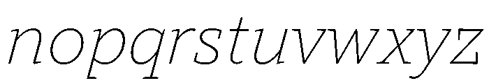 TT Norms Pro Serif Trl XLt It Font LOWERCASE