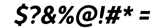 TT Prosto Sans Trl Cnd Bold Italic Font OTHER CHARS