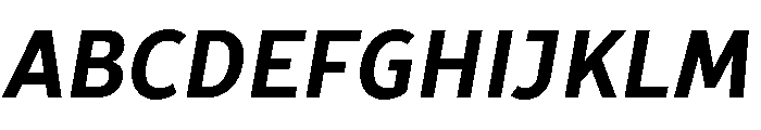 TT Prosto Sans Trl Cnd Bold Italic Font UPPERCASE