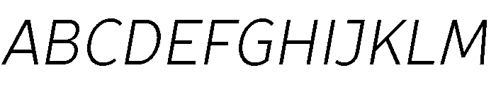 TT Prosto Sans Trl Cnd Light Italic Font UPPERCASE