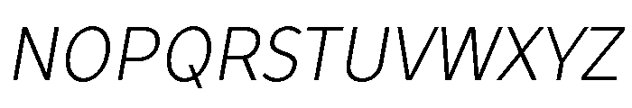 TT Prosto Sans Trl Cnd Light Italic Font UPPERCASE