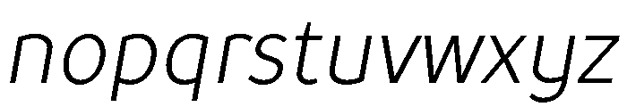 TT Prosto Sans Trl Cnd Light Italic Font LOWERCASE