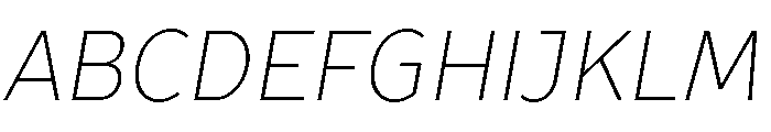 TT Prosto Sans Trl Cnd Thin Italic Font UPPERCASE
