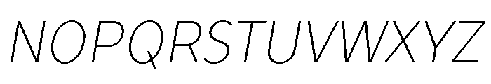 TT Prosto Sans Trl Cnd Thin Italic Font UPPERCASE