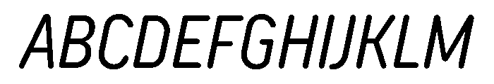 TT Rounds Neue Trl Cmd It Font UPPERCASE