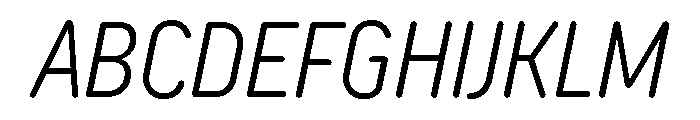 TT Rounds Neue Trl Cmd Lt It Font UPPERCASE