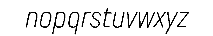 TT Rounds Neue Trl Cmd XLt It Font LOWERCASE