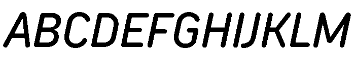 TT Rounds Neue Trl Cnd Md It Font UPPERCASE