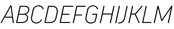 TT Rounds Neue Trl Cnd XLt It Font UPPERCASE