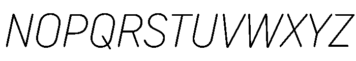 TT Rounds Neue Trl Cnd XLt It Font UPPERCASE