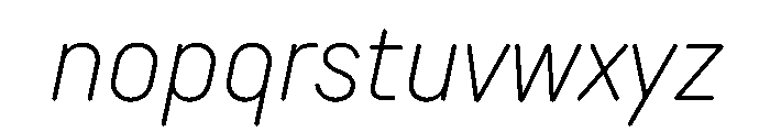 TT Rounds Neue Trl Cnd XLt It Font LOWERCASE