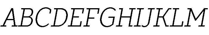 TT Slabs Trl Cnd Light Italic Font UPPERCASE