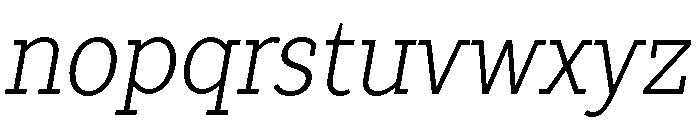 TT Slabs Trl Cnd Light Italic Font LOWERCASE