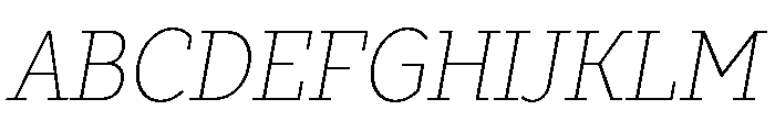 TT Slabs Trl Cnd Thin Italic Font UPPERCASE