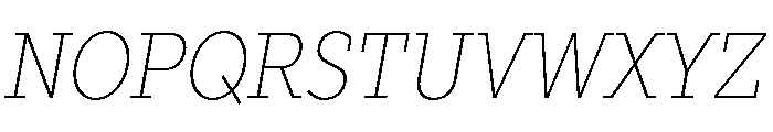 TT Slabs Trl Cnd Thin Italic Font UPPERCASE