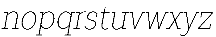 TT Slabs Trl Cnd Thin Italic Font LOWERCASE