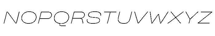 TT Travels Next Trl XLt It Font UPPERCASE