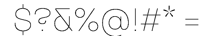 TT Travels Trl Thin Font OTHER CHARS