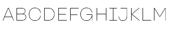TT Travels Trl Thin Font UPPERCASE