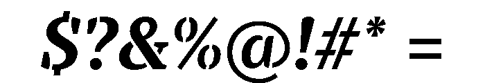 TT Tricks Stencil Trl Bd It Font OTHER CHARS