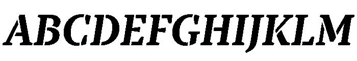 TT Tricks Stencil Trl Bd It Font UPPERCASE