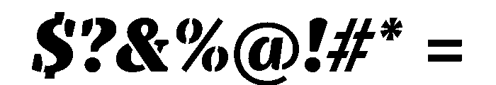 TT Tricks Stencil Trl Blc It Font OTHER CHARS