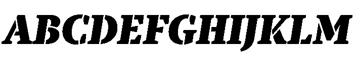 TT Tricks Stencil Trl Blc It Font UPPERCASE