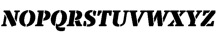 TT Tricks Stencil Trl Blc It Font UPPERCASE
