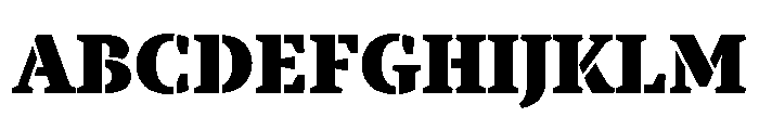 TT Tricks Stencil Trl Blc Font UPPERCASE