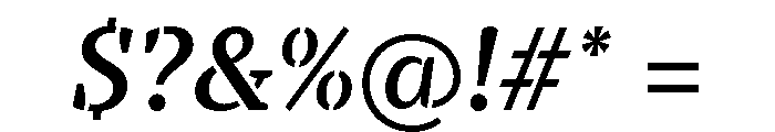 TT Tricks Stencil Trl Db It Font OTHER CHARS