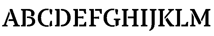 TT Tricks Stencil Trl Db Font UPPERCASE
