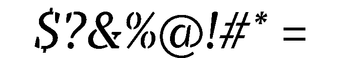 TT Tricks Stencil Trl It Font OTHER CHARS
