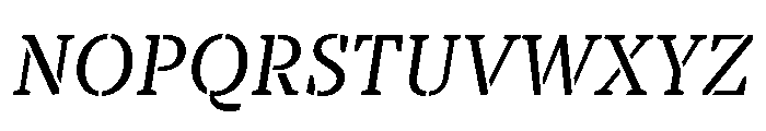 TT Tricks Stencil Trl It Font UPPERCASE