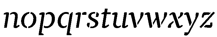 TT Tricks Stencil Trl It Font LOWERCASE
