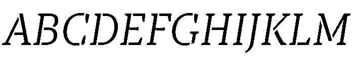 TT Tricks Stencil Trl Lt It Font UPPERCASE