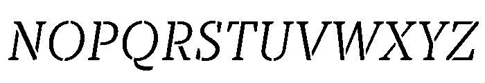 TT Tricks Stencil Trl Lt It Font UPPERCASE