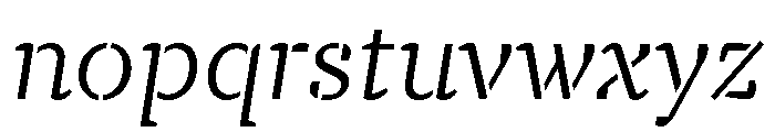 TT Tricks Stencil Trl Lt It Font LOWERCASE