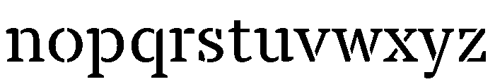 TT Tricks Stencil Trl Rg Font LOWERCASE