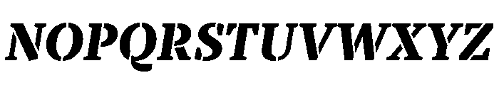 TT Tricks Stencil Trl XBd It Font UPPERCASE