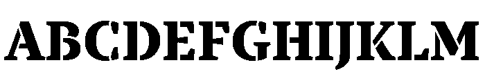 TT Tricks Stencil Trl XBd Font UPPERCASE