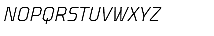 TT Octosquares Condensed ExtraLight Italic Font UPPERCASE
