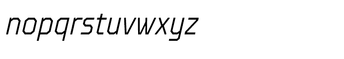 TT Octosquares Condensed ExtraLight Italic Font LOWERCASE