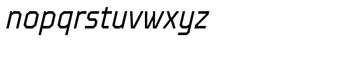 TT Octosquares Condensed Light Italic Font LOWERCASE