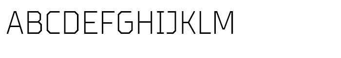TT Octosquares Condensed Thin Font UPPERCASE