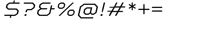 TT Octosquares Expanded ExtraLight Italic Font OTHER CHARS