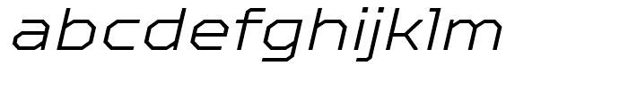 TT Octosquares Expanded ExtraLight Italic Font LOWERCASE