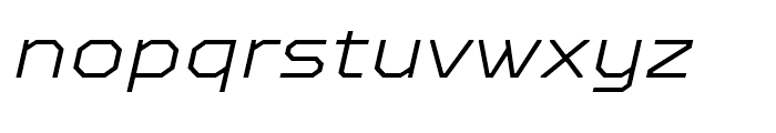 TT Octosquares Expanded ExtraLight Italic Font LOWERCASE