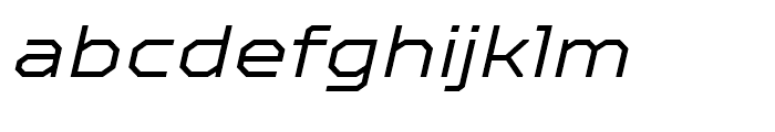 TT Octosquares Expanded Light Italic Font LOWERCASE